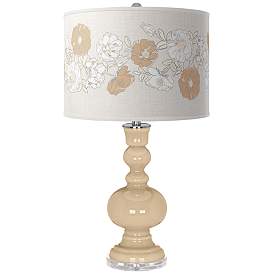 Image1 of Colonial Tan Rose Bouquet Apothecary Table Lamp
