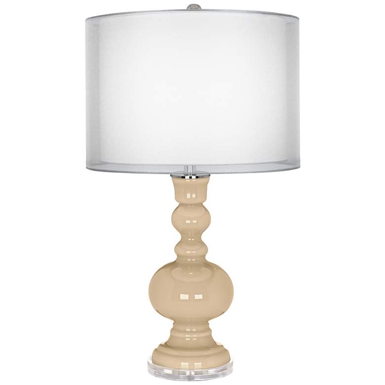 Image 1 Colonial Tan Sheer Double Shade Apothecary Table Lamp