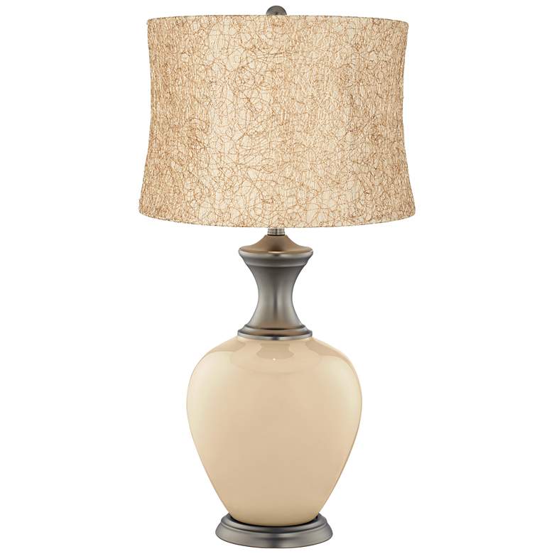 Image 1 Colonial Tan String Lace Shade Alison Table Lamp