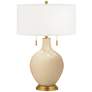 Colonial Tan Toby Brass Accents Table Lamp