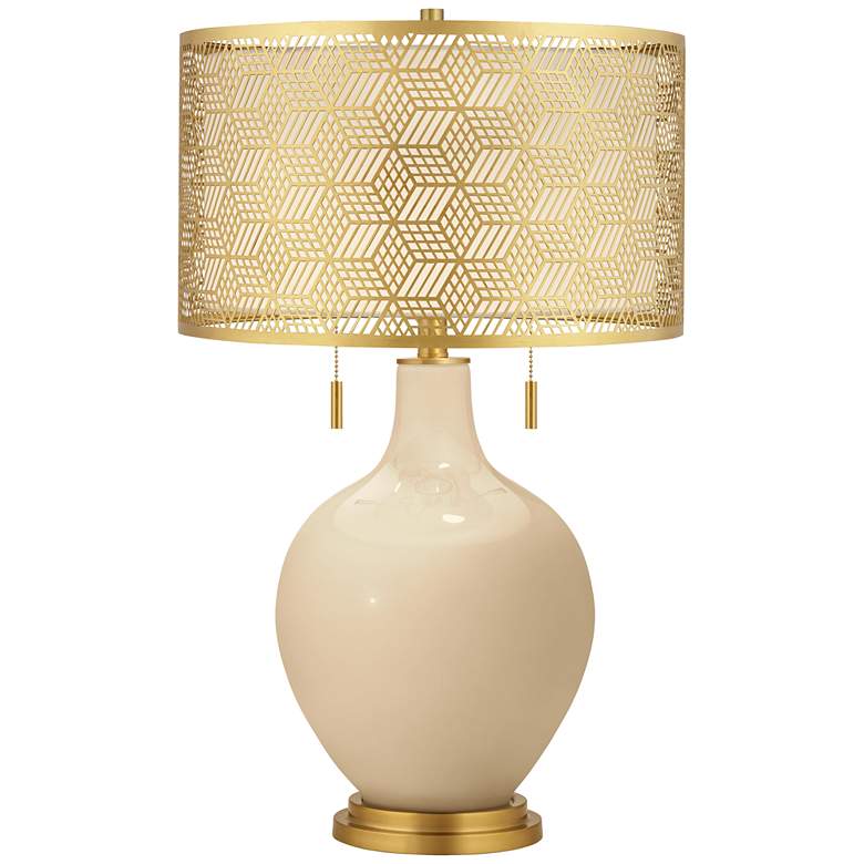 Image 1 Colonial Tan Toby Brass Metal Shade Table Lamp