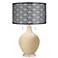 Colonial Tan Toby Table Lamp With Black Metal Shade