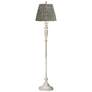 1_Colonnade 60"H Antique White Floor Lamp with Misha Green Shade