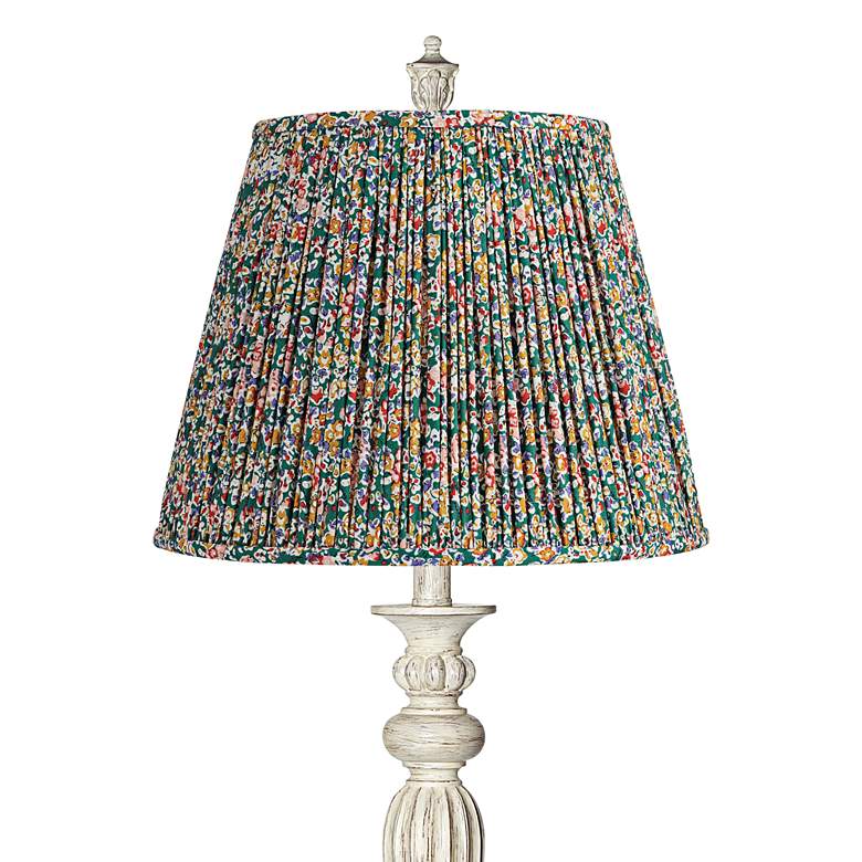 Image 2 Colonnade 60"H Antique White Floor Lamp with Misha Green Shade more views