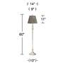6_Colonnade 60"H Antique White Floor Lamp with Misha Green Shade more views