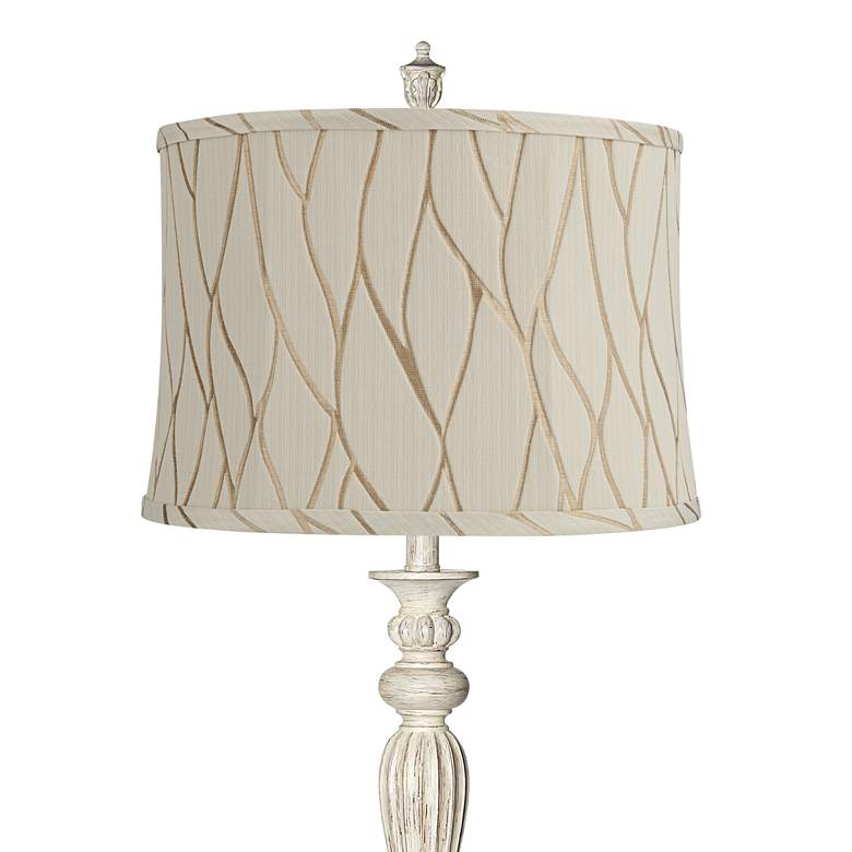 Image 2 Colonnade 60"H Antique White Kinmen Cream Shade Floor Lamp more views