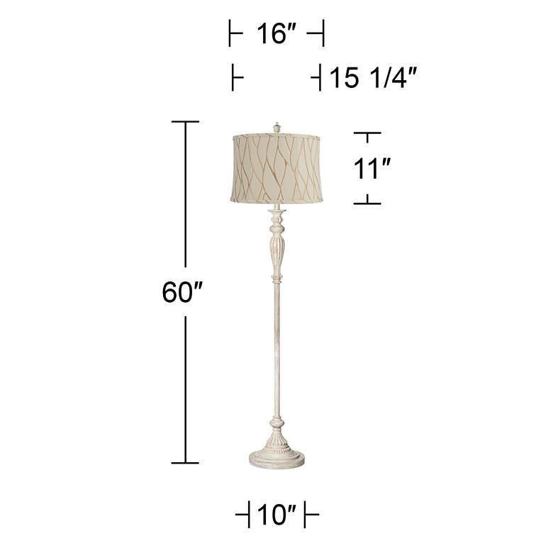 Image 6 Colonnade 60"H Antique White Kinmen Cream Shade Floor Lamp more views