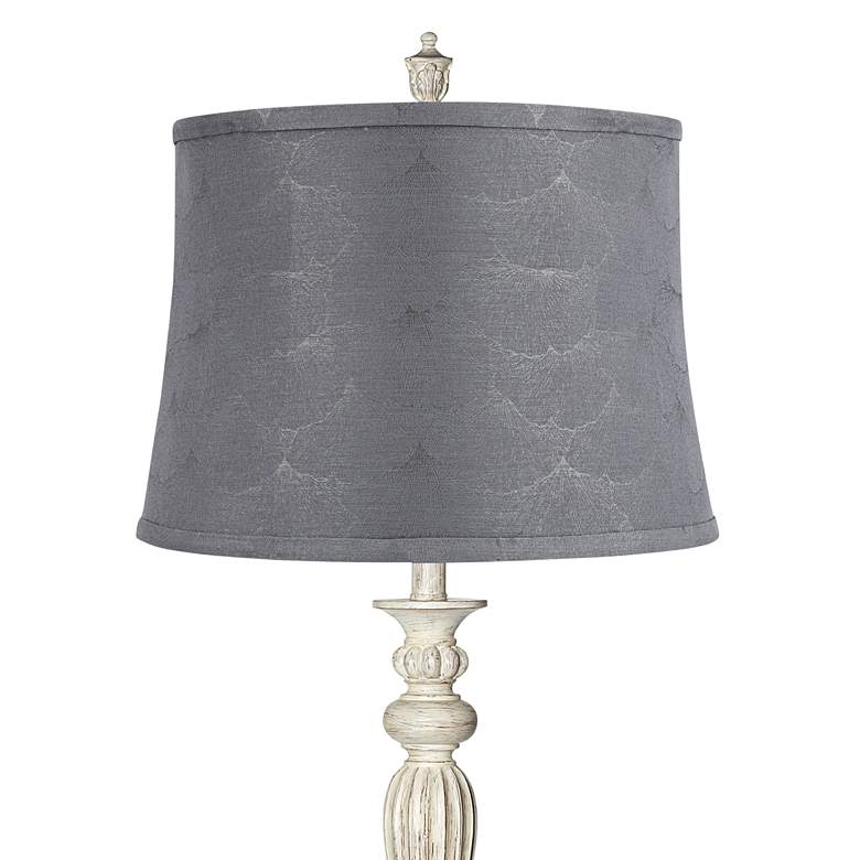 Image 2 Colonnade 60"H Antique White Tieling Gray Shade Floor Lamp more views