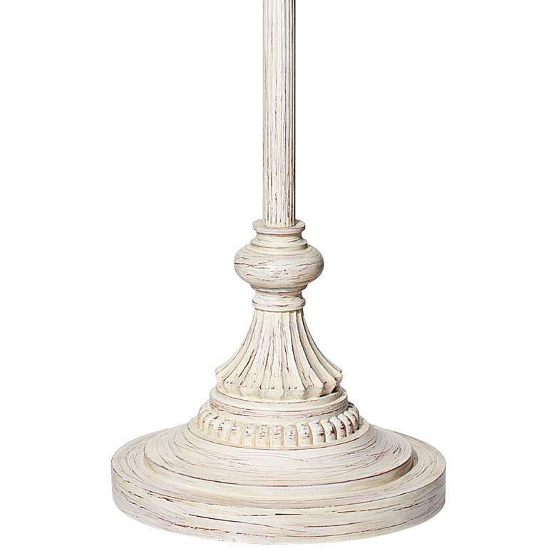 Image 5 Colonnade 60"H Antique White with Blue Leaf Shade Floor Lamp more views