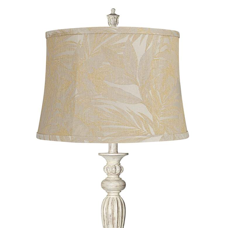 Image 2 Colonnade 60"H Antique White with Gold Shade Floor Lamp more views