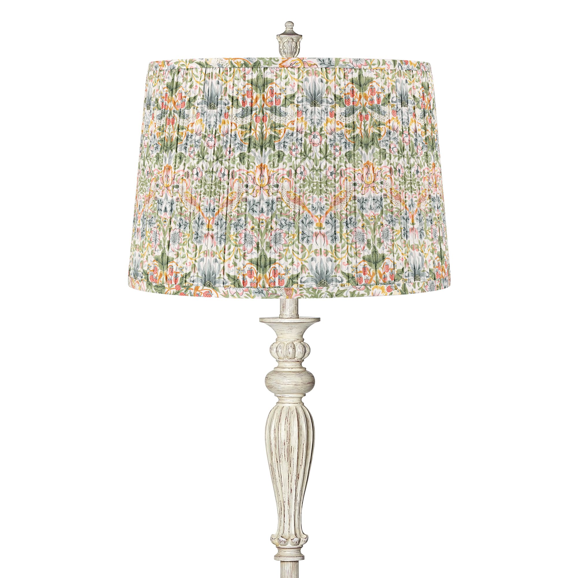 Image 2 Colonnade Antique White Floor Lamp with Multi-Color Shade more views