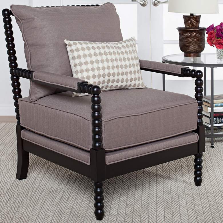 Image 1 Colonnade Dark Taupe Spindle Accent Chair