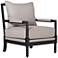 Colonnade Latte Off-White Gray Fabric Spindle Arm Accent Chair