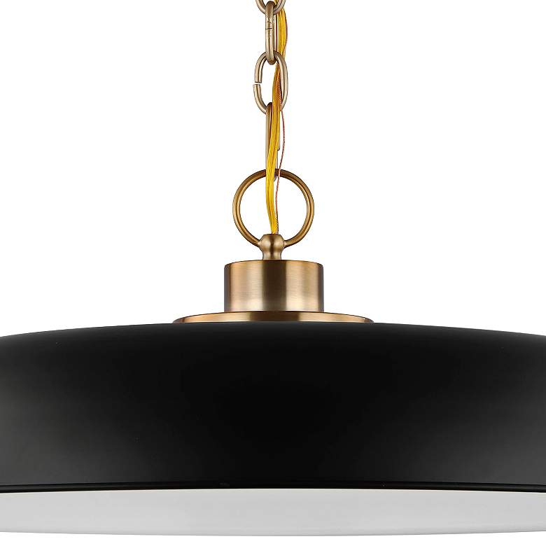 Image 2 Colony; 1 Light; Large Pendant; Matte Black with Burnished Brass more views