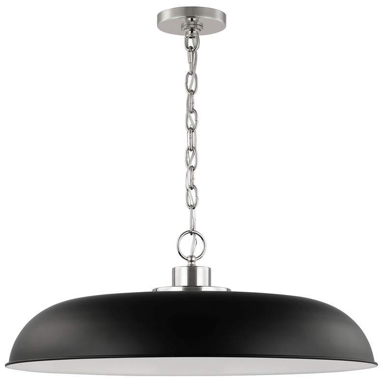 Image 1 Colony; 1 Light; Large Pendant; Matte Black with Polished Nickel