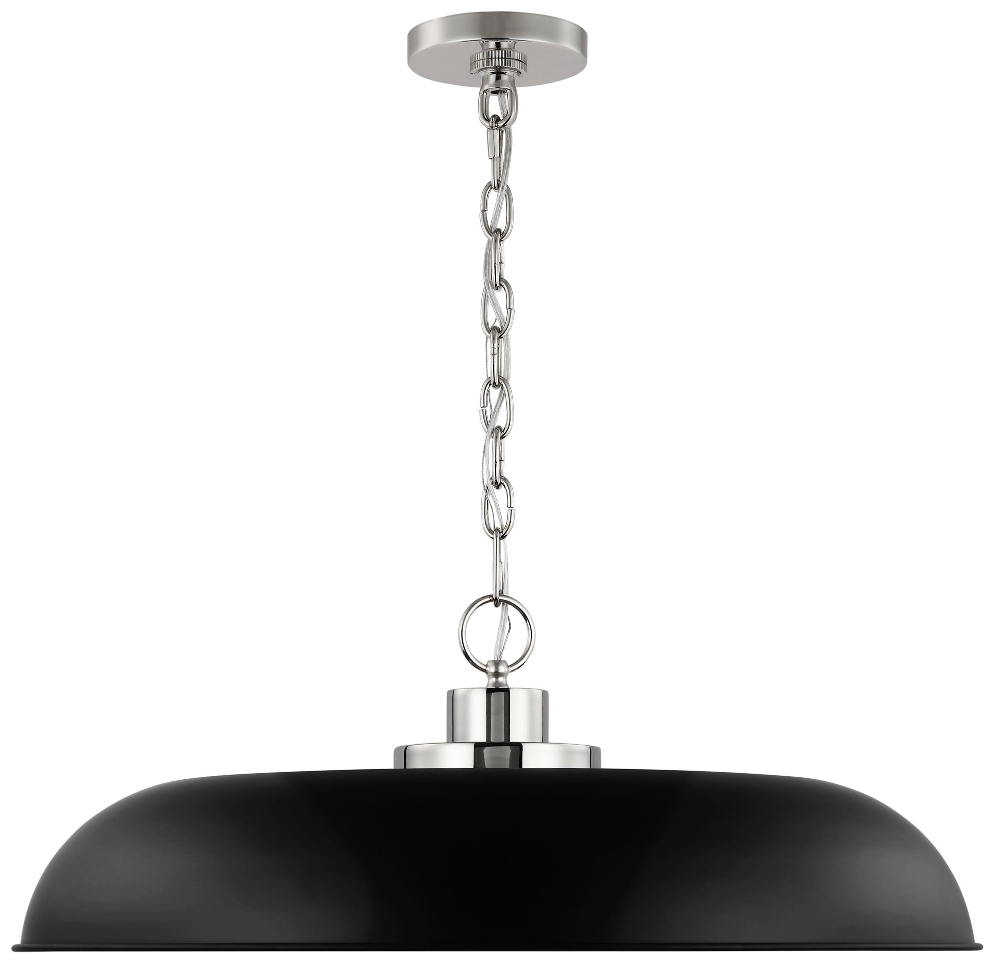 Image 4 Colony; 1 Light; Large Pendant; Matte Black with Polished Nickel more views