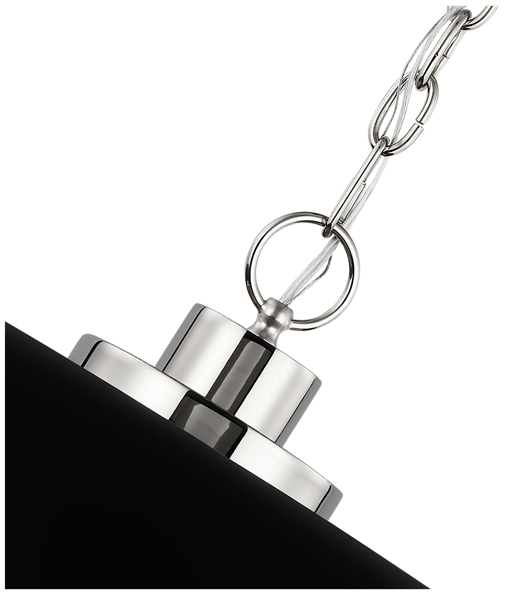 Image 5 Colony; 1 Light; Large Pendant; Matte Black with Polished Nickel more views
