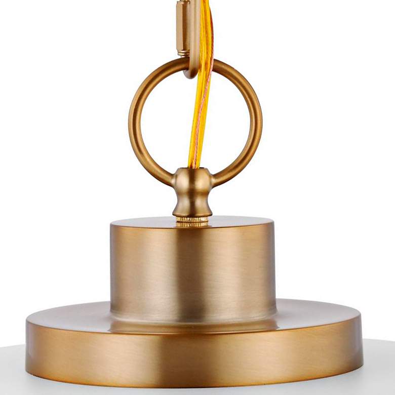 Image 4 Colony; 1 Light; Large Pendant; Matte White with Burnished Brass more views