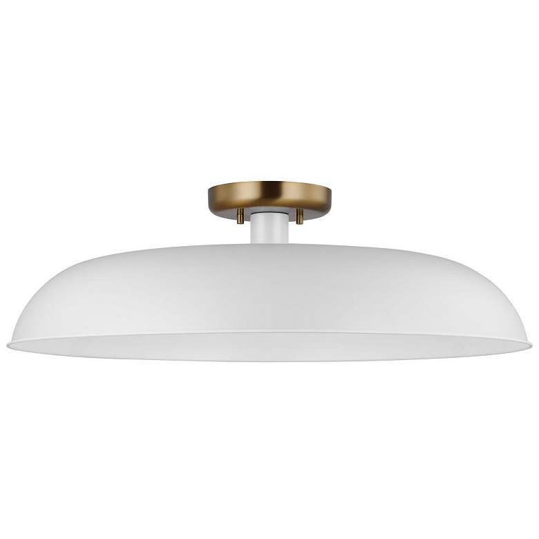 Image 1 Colony; 1 Light; Large Semi-Flush Mount Fixture; Matte White
