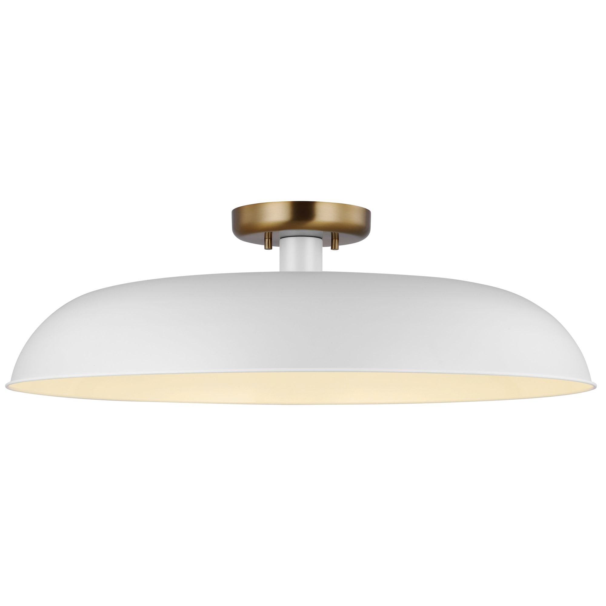 Image 3 Colony; 1 Light; Large Semi-Flush Mount Fixture; Matte White more views