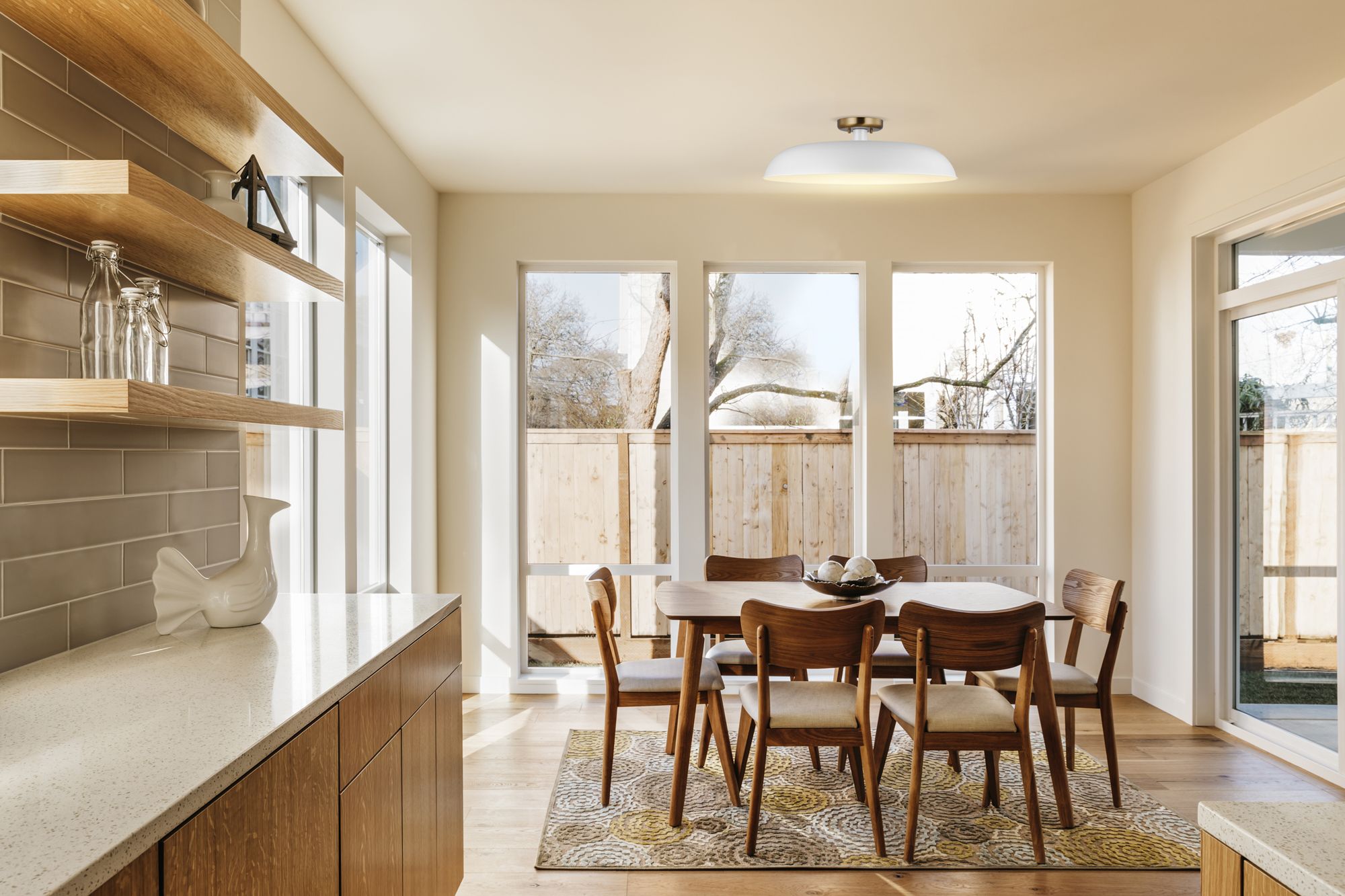 Image 5 Colony; 1 Light; Large Semi-Flush Mount Fixture; Matte White more views