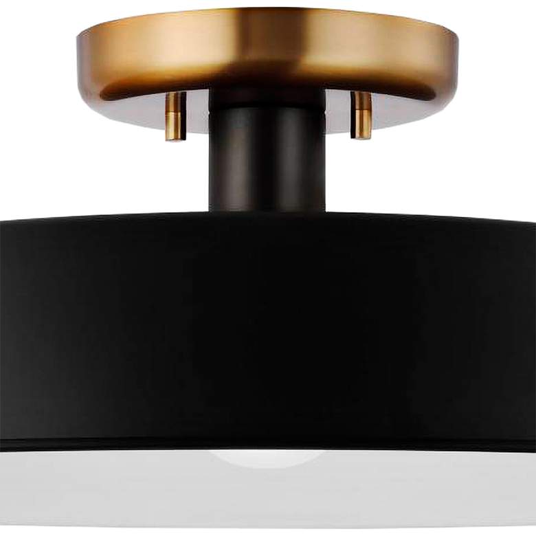 Image 3 Colony 1 Light Medium Semi-Flush Mount Fixture Matte Black more views