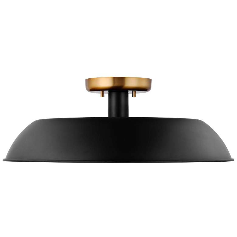 Image 4 Colony 1 Light Medium Semi-Flush Mount Fixture Matte Black more views