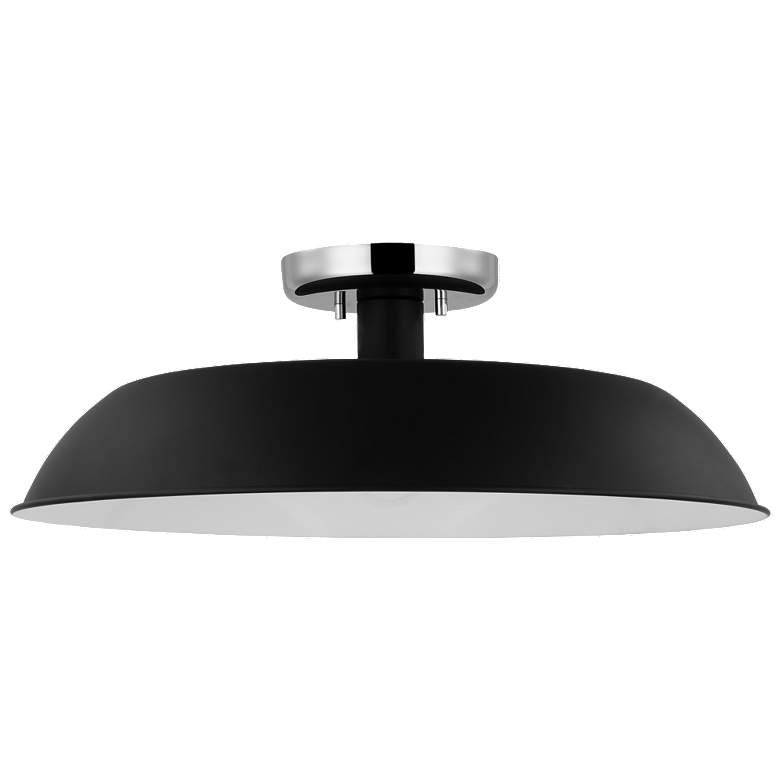 Image 1 Colony; 1 Light; Medium Semi-Flush Mount Fixture; Matte Black