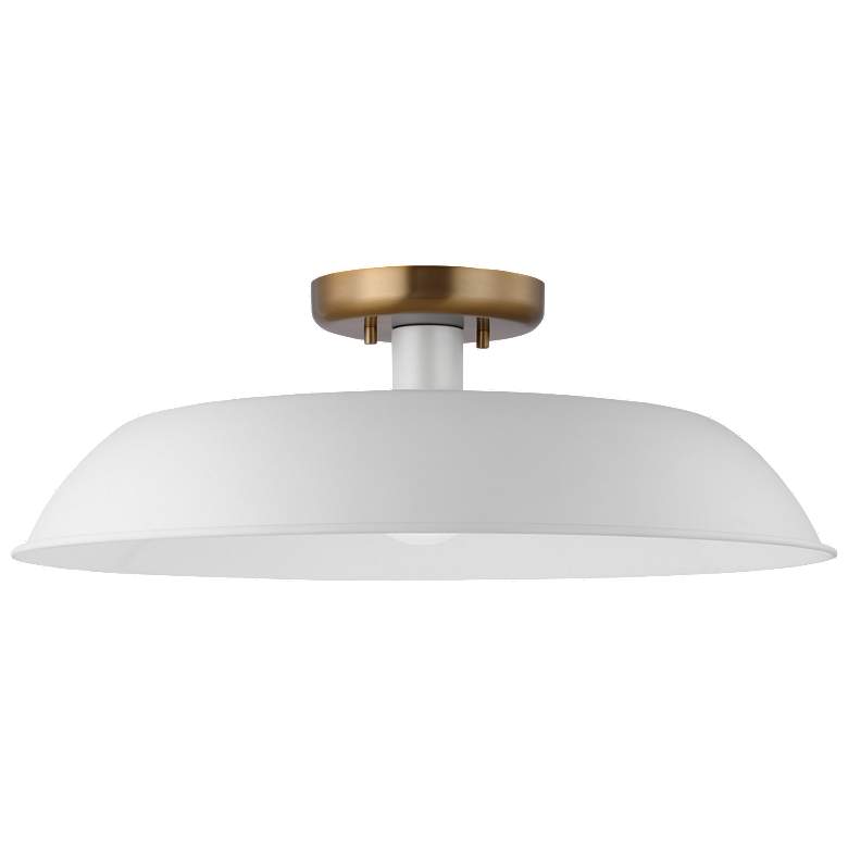 Image 1 Colony; 1 Light; Medium Semi-Flush Mount Fixture; Matte White
