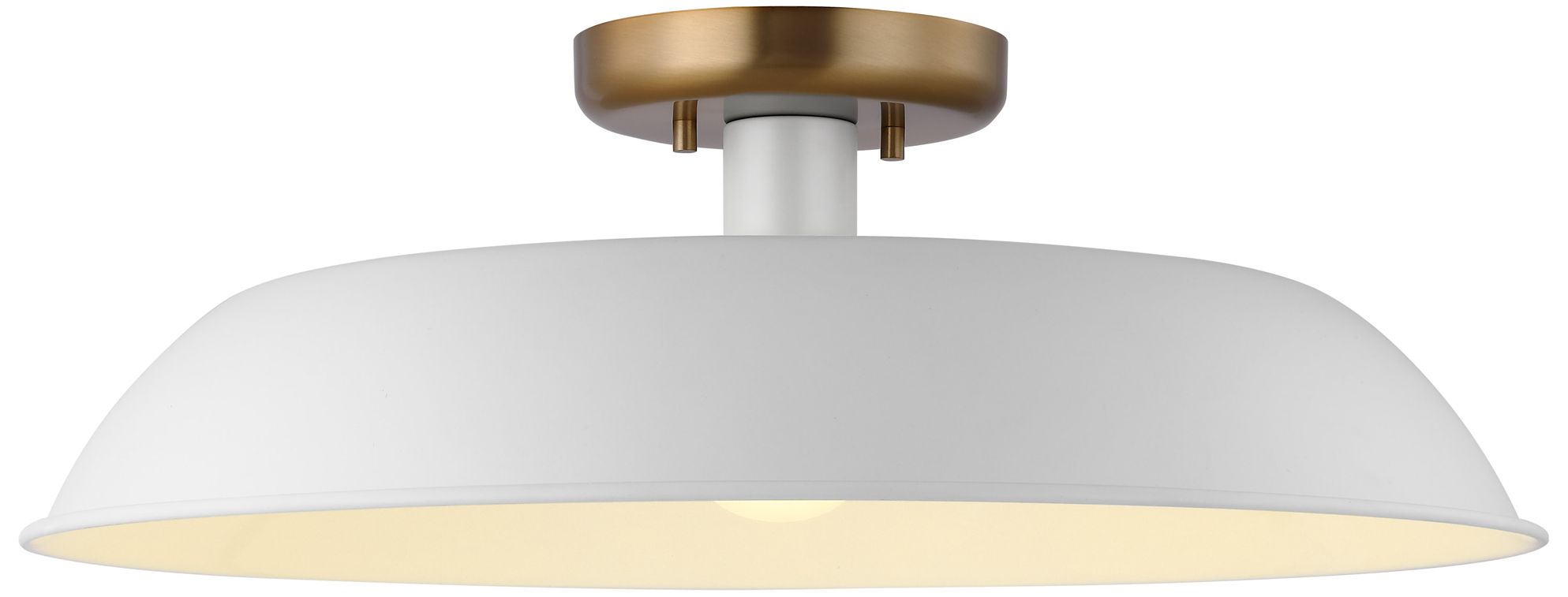 Image 3 Colony; 1 Light; Medium Semi-Flush Mount Fixture; Matte White more views