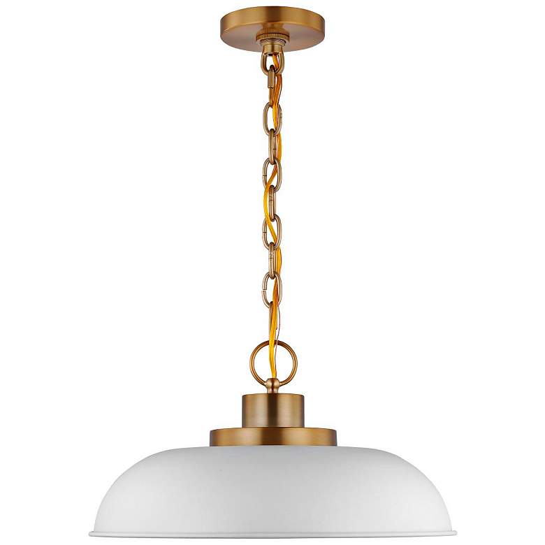 Image 5 Colony 15" Wide Burnished Brass Bowl Pendant Light more views
