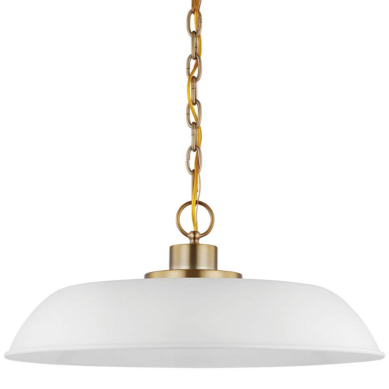 Image 2 Colony 20" Wide Burnished Brass Bowl Pendant Light