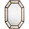 Colony Brown and Off-White 26" x 38" Octagonal Wall Mirror