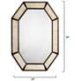 3_Colony Brown and Off-White 26" x 38" Octagonal Wall Mirror more views