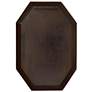 5_Colony Brown and Off-White 26" x 38" Octagonal Wall Mirror more views