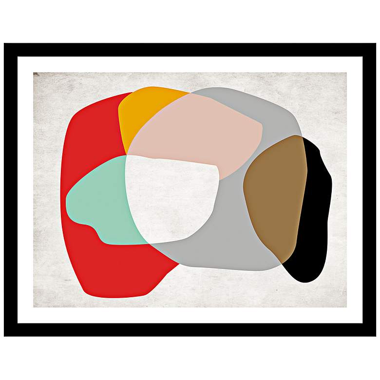 Image 1 Color Block Series on Texture I 28 inch x 22 inch Framed Wall Art