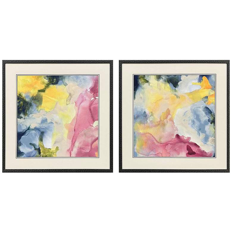 Image 1 Color Cavern 26"W x 26"H Contemporary Framed Art Set of 2
