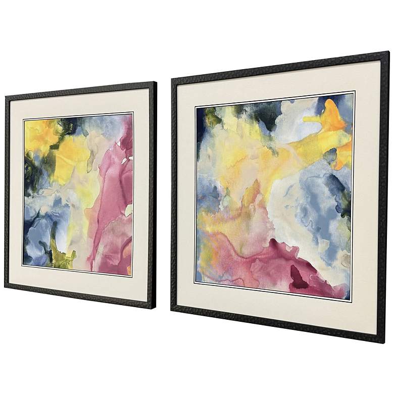 Image 2 Color Cavern 26"W x 26"H Contemporary Framed Art Set of 2 more views