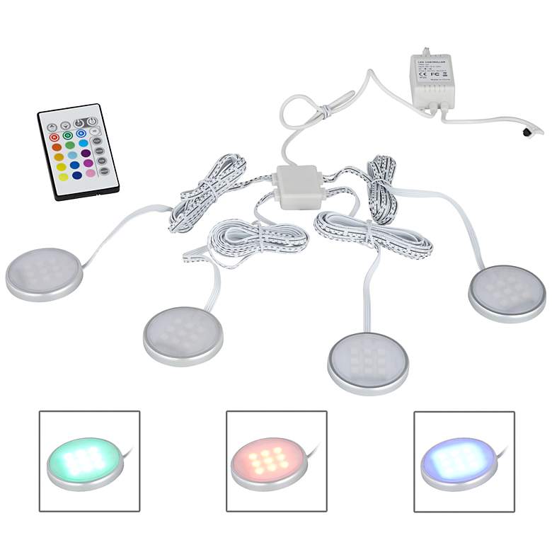 Image 1 Color-Changing LED Puck Light Kit by 360 Lighting