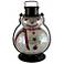 Color Changing Mosaic 11" High LED Snowman Holiday Lantern