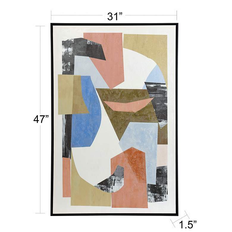Image 7 Color Collage 31.5" x 47.2" Contemporary Hand Painted Canvas Wall more views