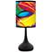 Color In Motions Giclee Black Droplet Table Lamp