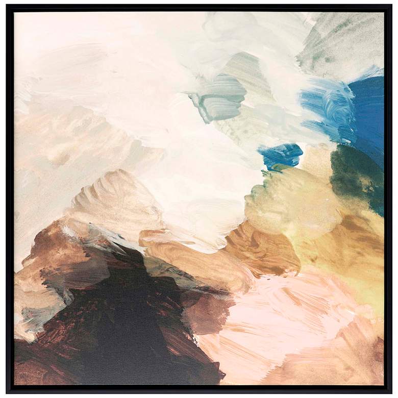 Image 3 Color Meld 41" Square Framed Giclee on Canvas Wall Art