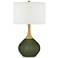 Color Plus 30 1/2" Nickki Brass and Secret Garden Green Modern Lamp
