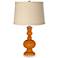 Color Plus 30" Apothecary Cinnamon Spice Burlap Drum Shade Table Lamp