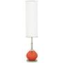 Color Plus 62" High Modern Glass Daring Orange Floor Lamp