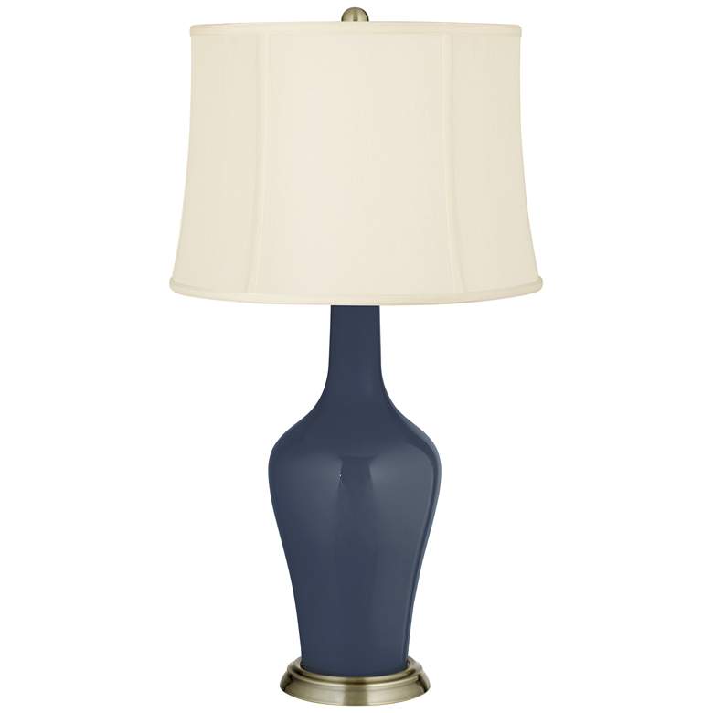 Image 2 Color Plus Anya 32 1/4 inch Glass Naval Blue Table Lamp