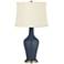 Color Plus Anya 32 1/4" Glass Naval Blue Table Lamp