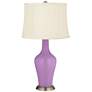 Color Plus Anya 32 1/4" High African Violet Purple Glass Table Lamp