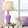 Color Plus Anya 32 1/4" High African Violet Purple Glass Table Lamp